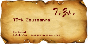 Türk Zsuzsanna névjegykártya
